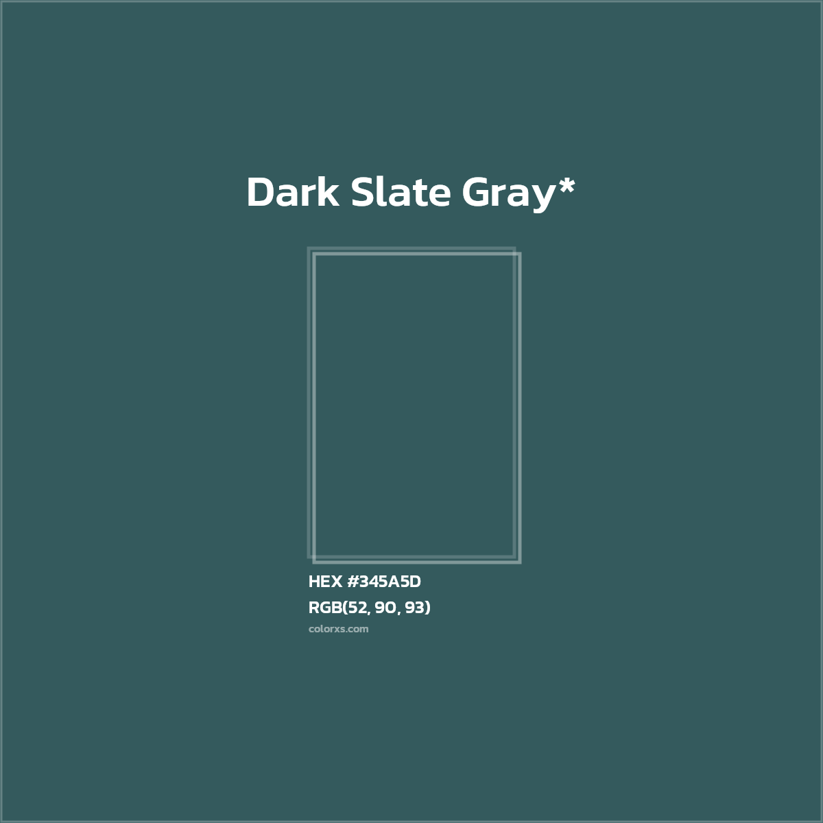 HEX #345A5D Color Name, Color Code, Palettes, Similar Paints, Images