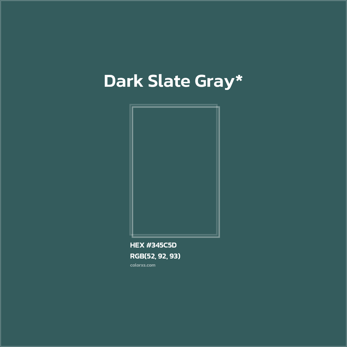 HEX #345C5D Color Name, Color Code, Palettes, Similar Paints, Images