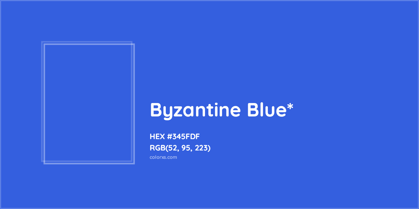 HEX #345FDF Color Name, Color Code, Palettes, Similar Paints, Images