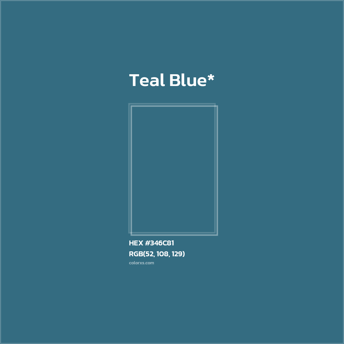 HEX #346C81 Color Name, Color Code, Palettes, Similar Paints, Images