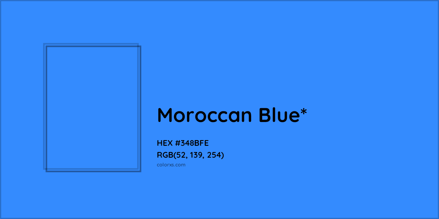 HEX #348BFE Color Name, Color Code, Palettes, Similar Paints, Images