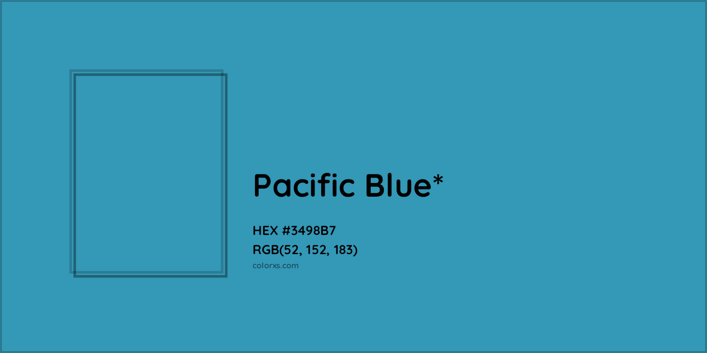 HEX #3498B7 Color Name, Color Code, Palettes, Similar Paints, Images