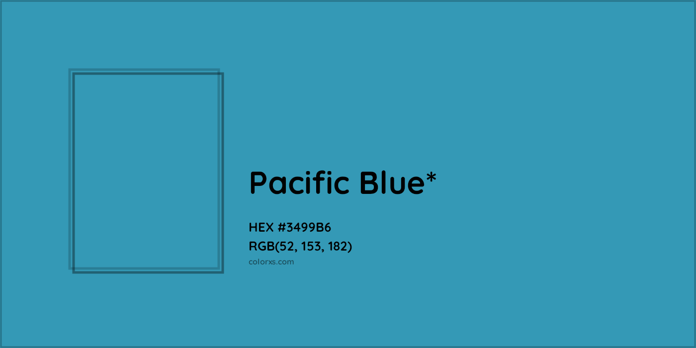 HEX #3499B6 Color Name, Color Code, Palettes, Similar Paints, Images