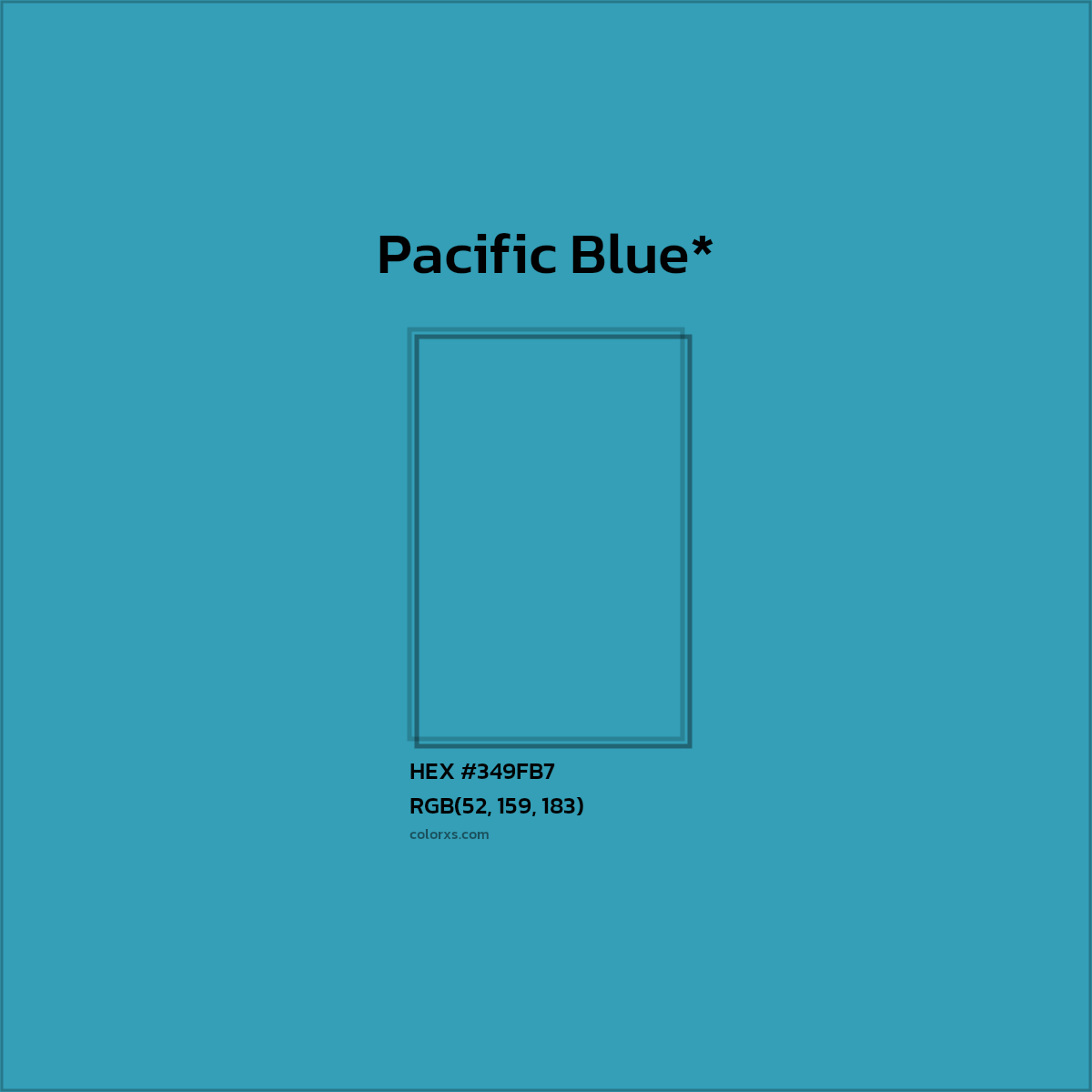 HEX #349FB7 Color Name, Color Code, Palettes, Similar Paints, Images