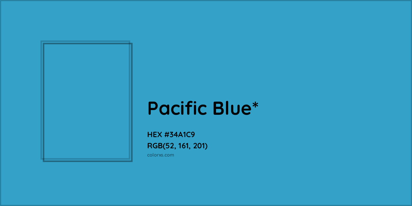 HEX #34A1C9 Color Name, Color Code, Palettes, Similar Paints, Images