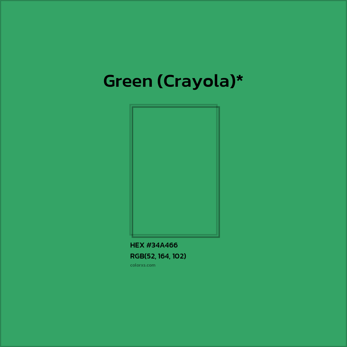HEX #34A466 Color Name, Color Code, Palettes, Similar Paints, Images
