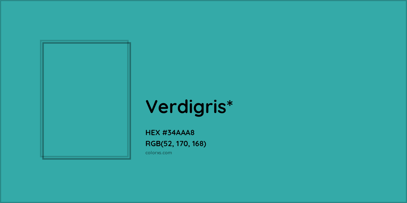 HEX #34AAA8 Color Name, Color Code, Palettes, Similar Paints, Images