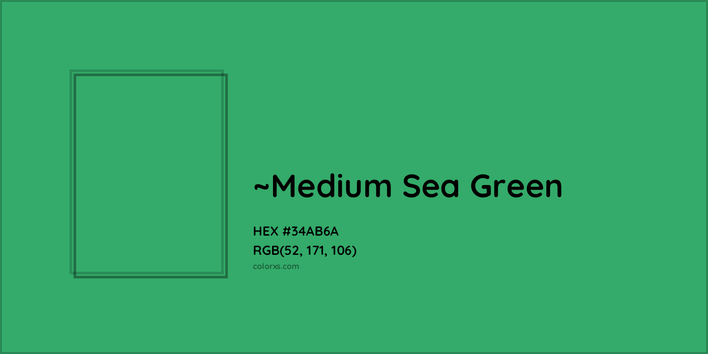 HEX #34AB6A Color Name, Color Code, Palettes, Similar Paints, Images