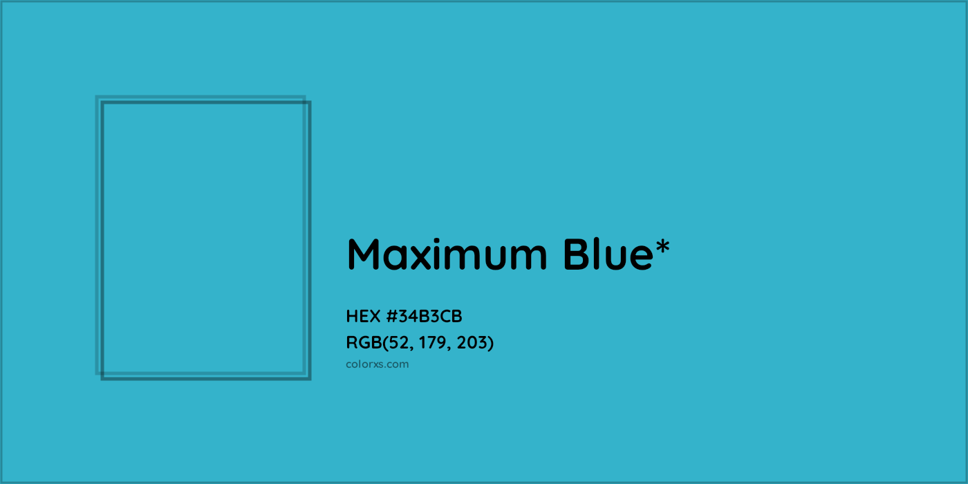 HEX #34B3CB Color Name, Color Code, Palettes, Similar Paints, Images
