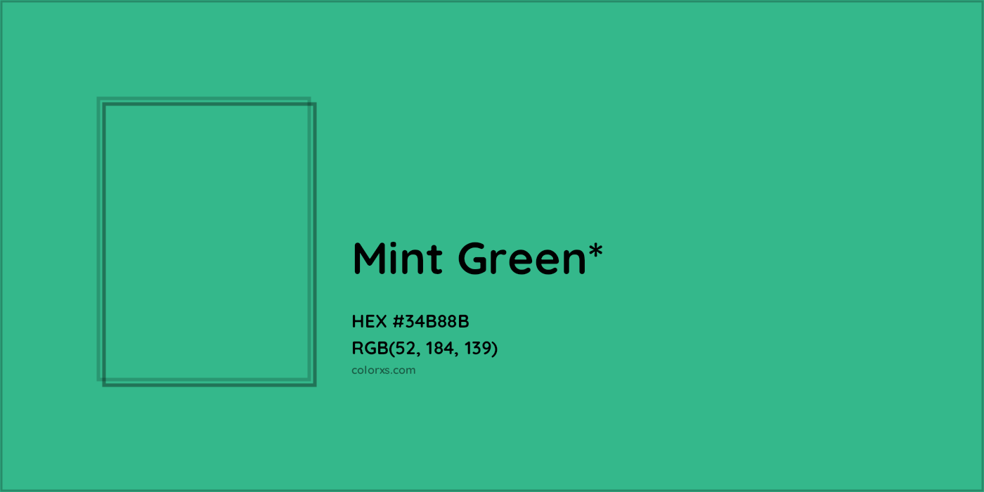 HEX #34B88B Color Name, Color Code, Palettes, Similar Paints, Images