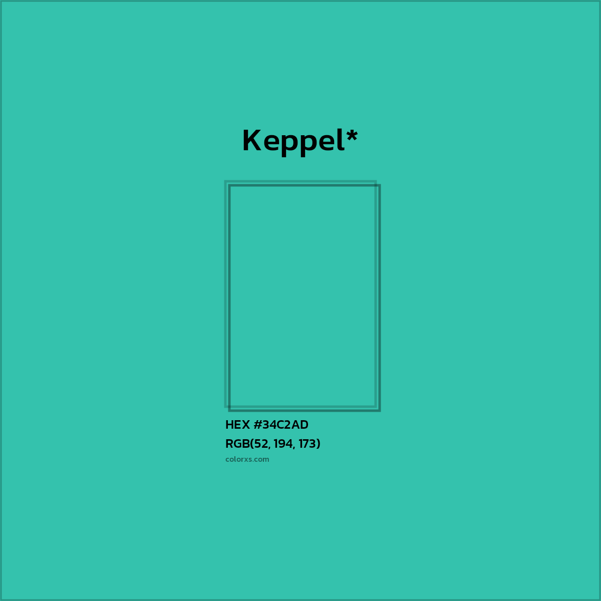 HEX #34C2AD Color Name, Color Code, Palettes, Similar Paints, Images
