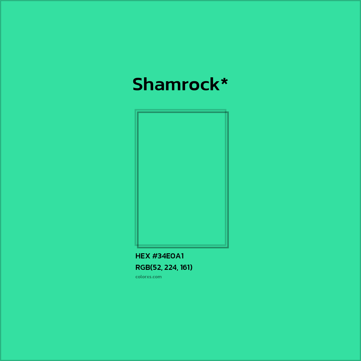 HEX #34E0A1 Color Name, Color Code, Palettes, Similar Paints, Images