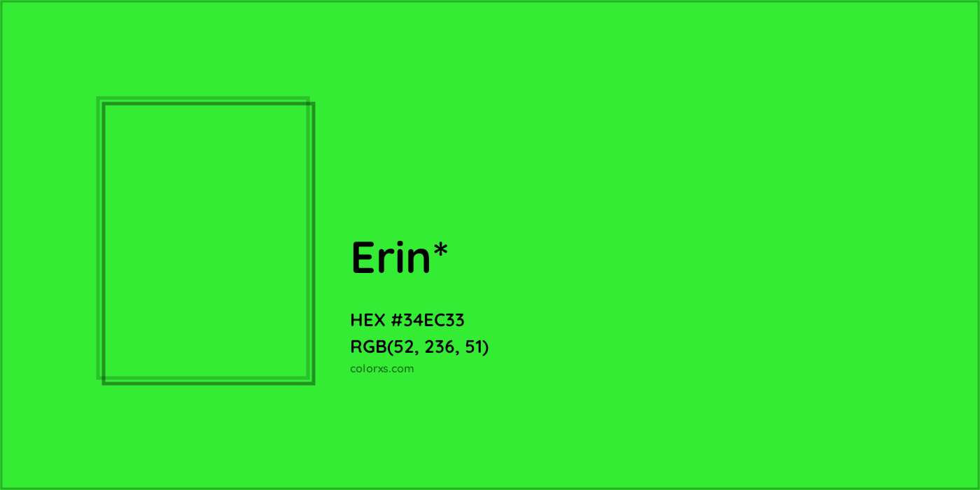 HEX #34EC33 Color Name, Color Code, Palettes, Similar Paints, Images