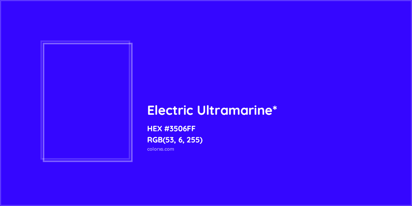 HEX #3506FF Color Name, Color Code, Palettes, Similar Paints, Images