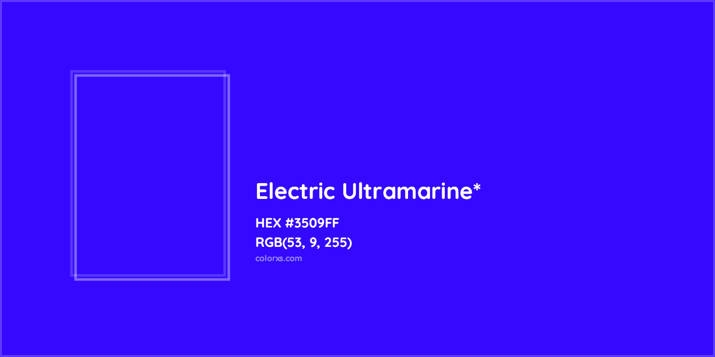 HEX #3509FF Color Name, Color Code, Palettes, Similar Paints, Images