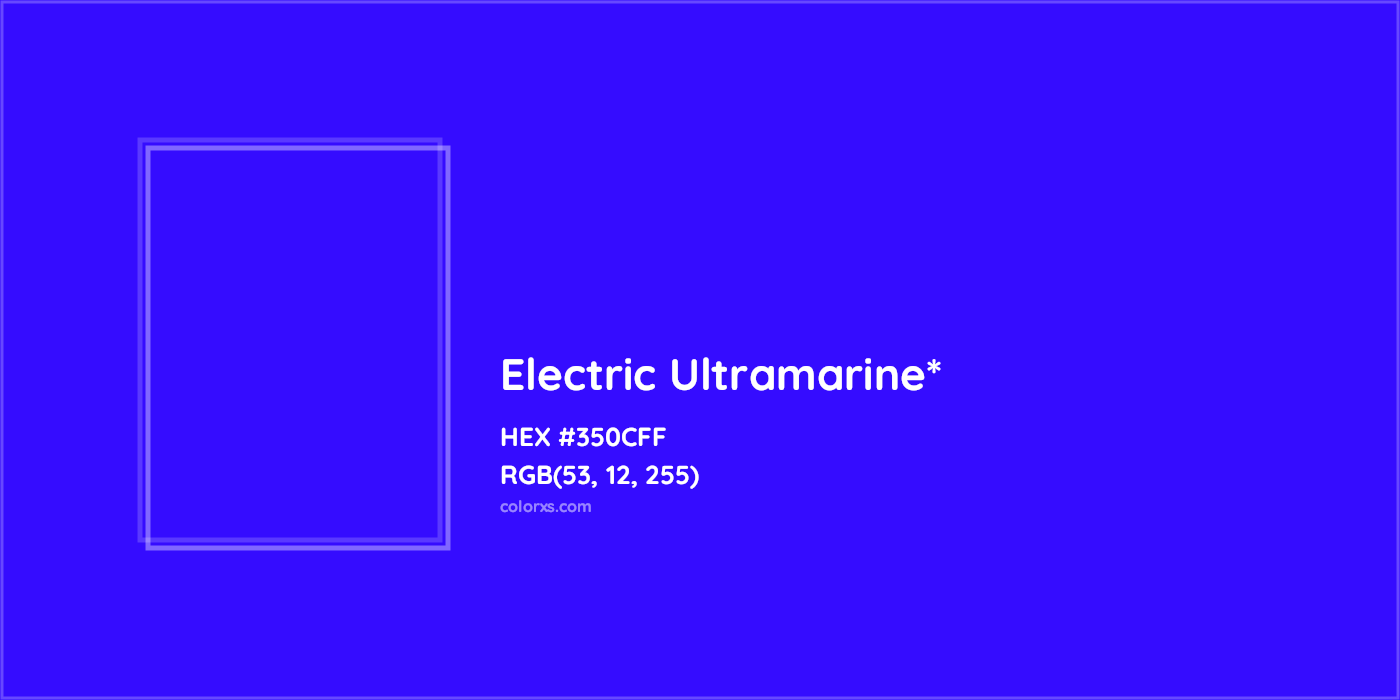 HEX #350CFF Color Name, Color Code, Palettes, Similar Paints, Images