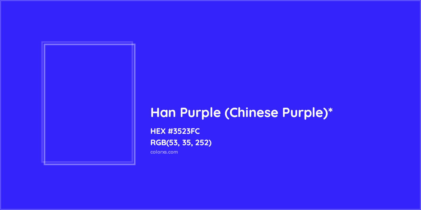 HEX #3523FC Color Name, Color Code, Palettes, Similar Paints, Images