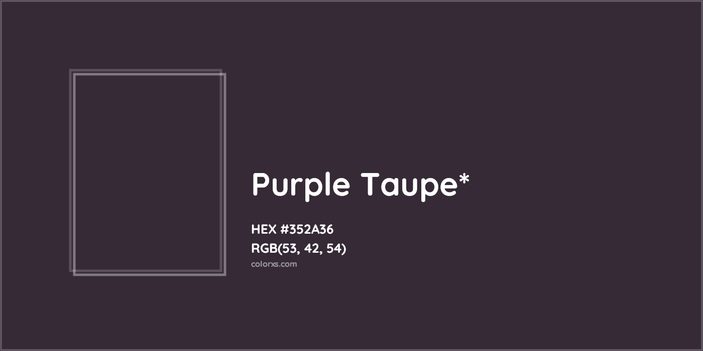 HEX #352A36 Color Name, Color Code, Palettes, Similar Paints, Images