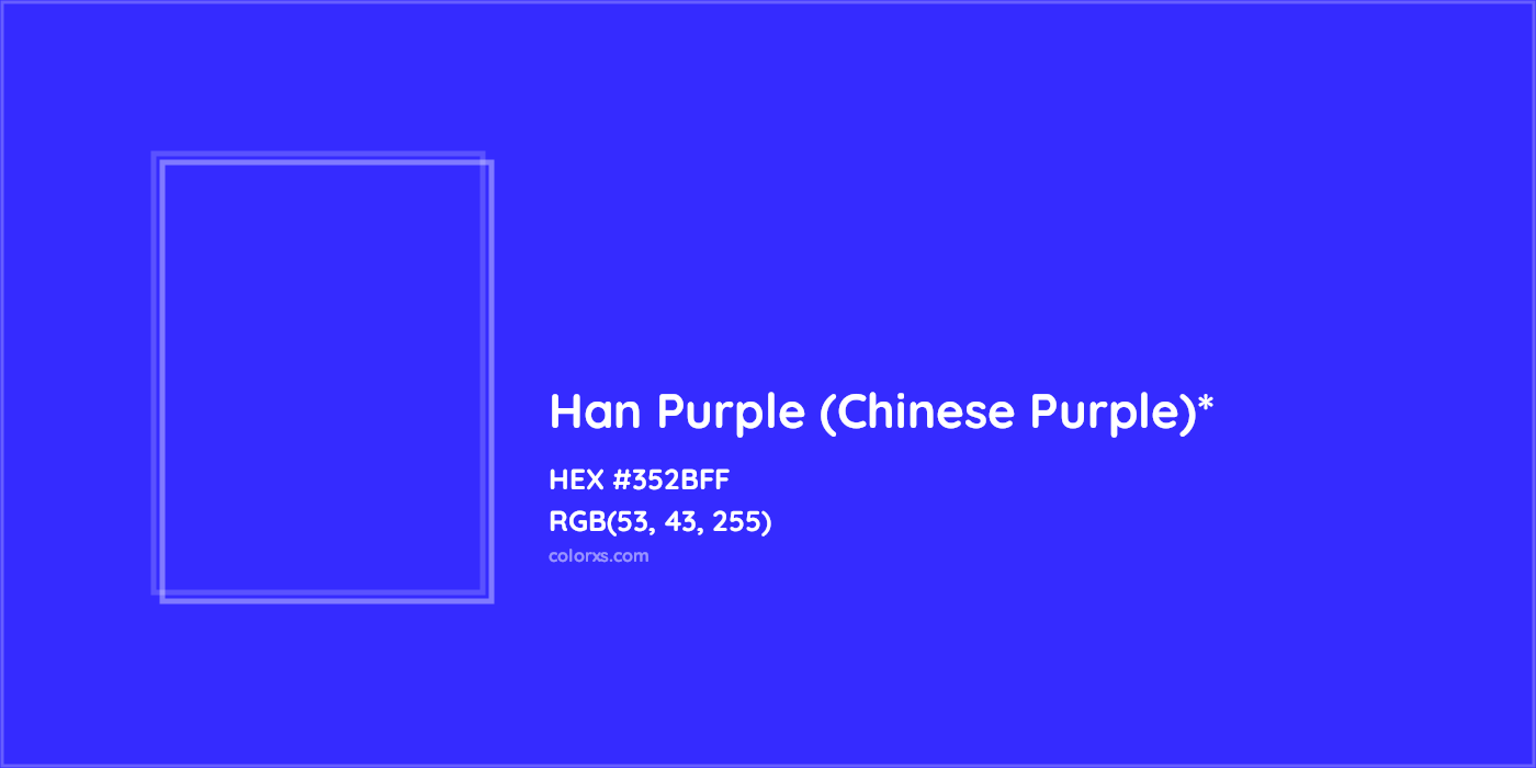 HEX #352BFF Color Name, Color Code, Palettes, Similar Paints, Images