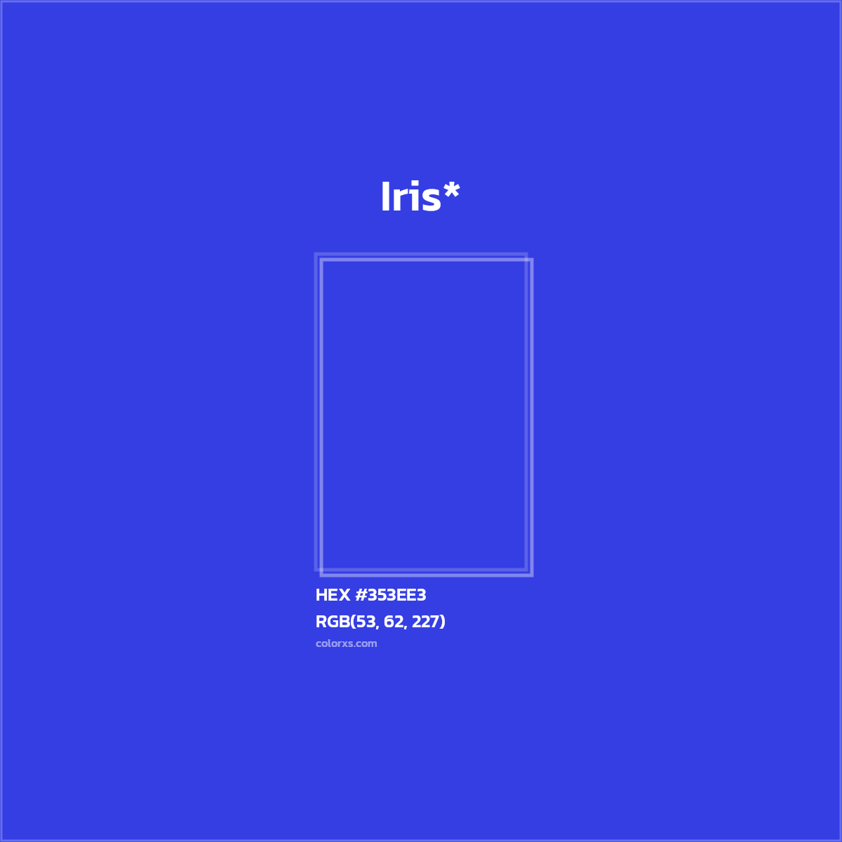 HEX #353EE3 Color Name, Color Code, Palettes, Similar Paints, Images