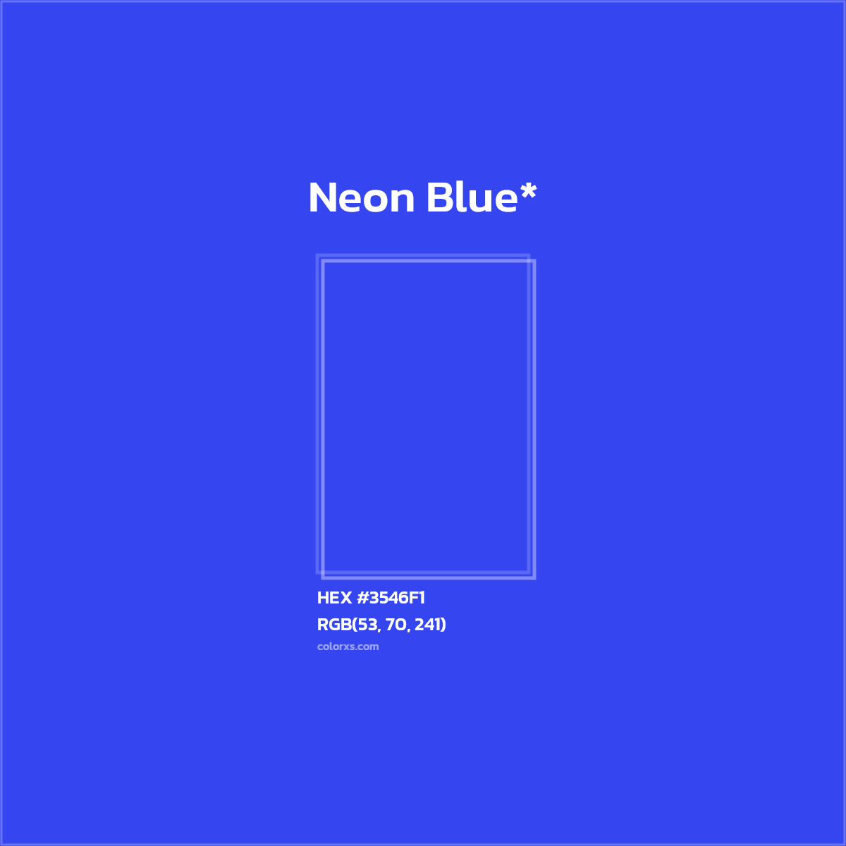 HEX #3546F1 Color Name, Color Code, Palettes, Similar Paints, Images