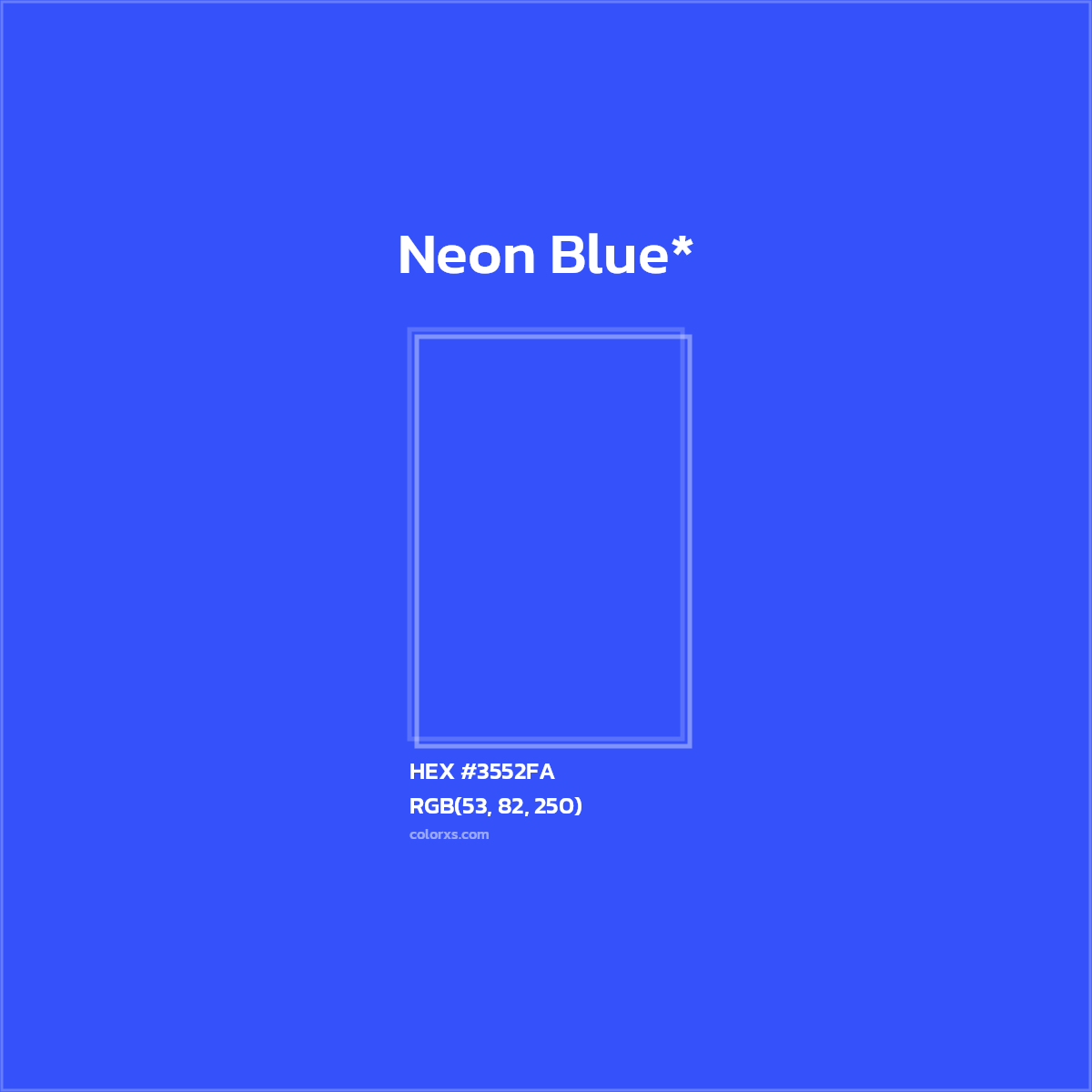 HEX #3552FA Color Name, Color Code, Palettes, Similar Paints, Images