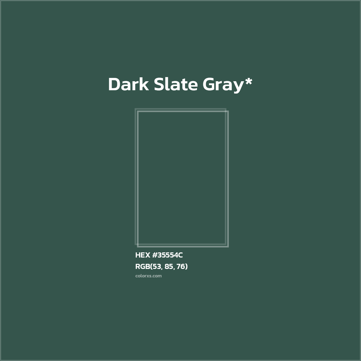 HEX #35554C Color Name, Color Code, Palettes, Similar Paints, Images