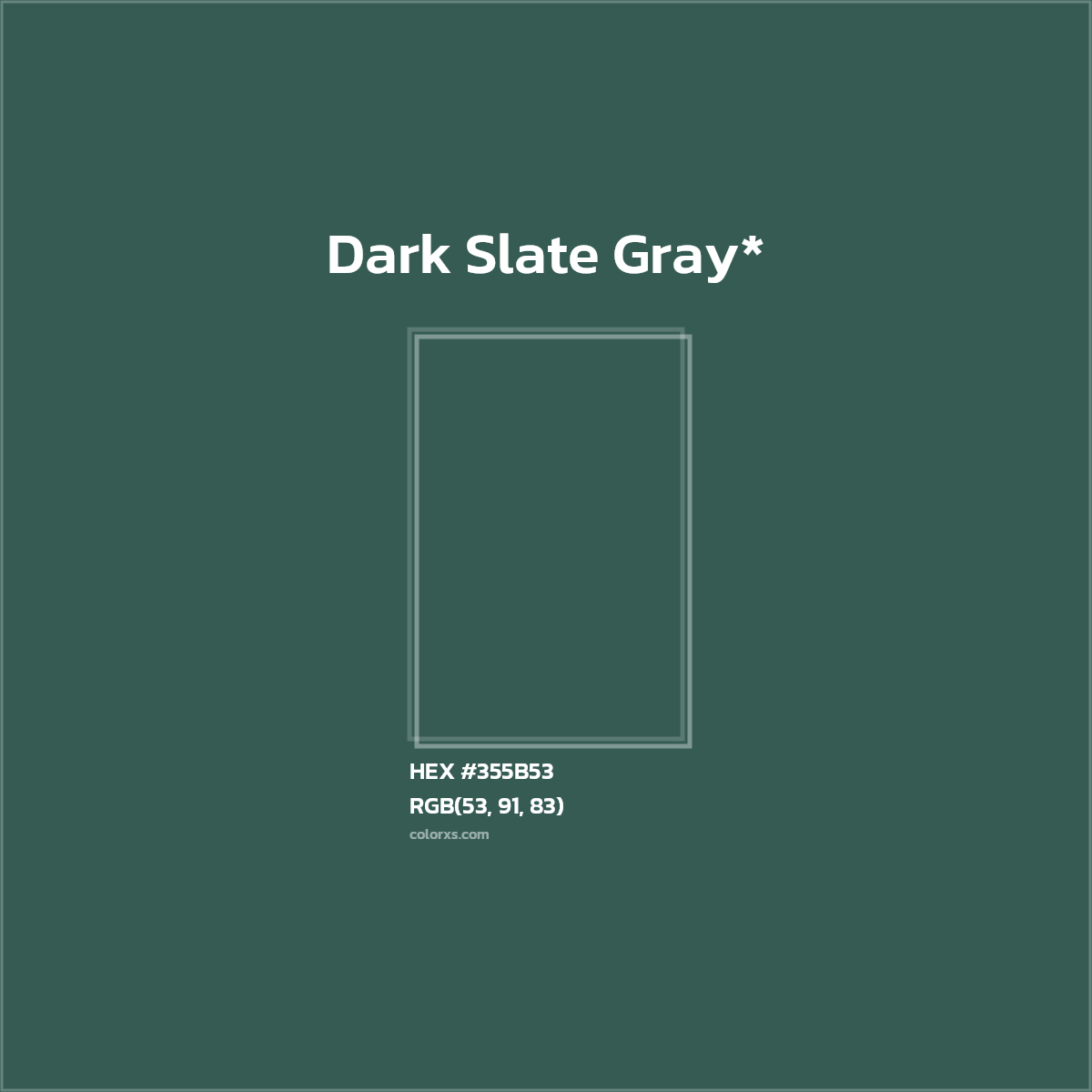 HEX #355B53 Color Name, Color Code, Palettes, Similar Paints, Images