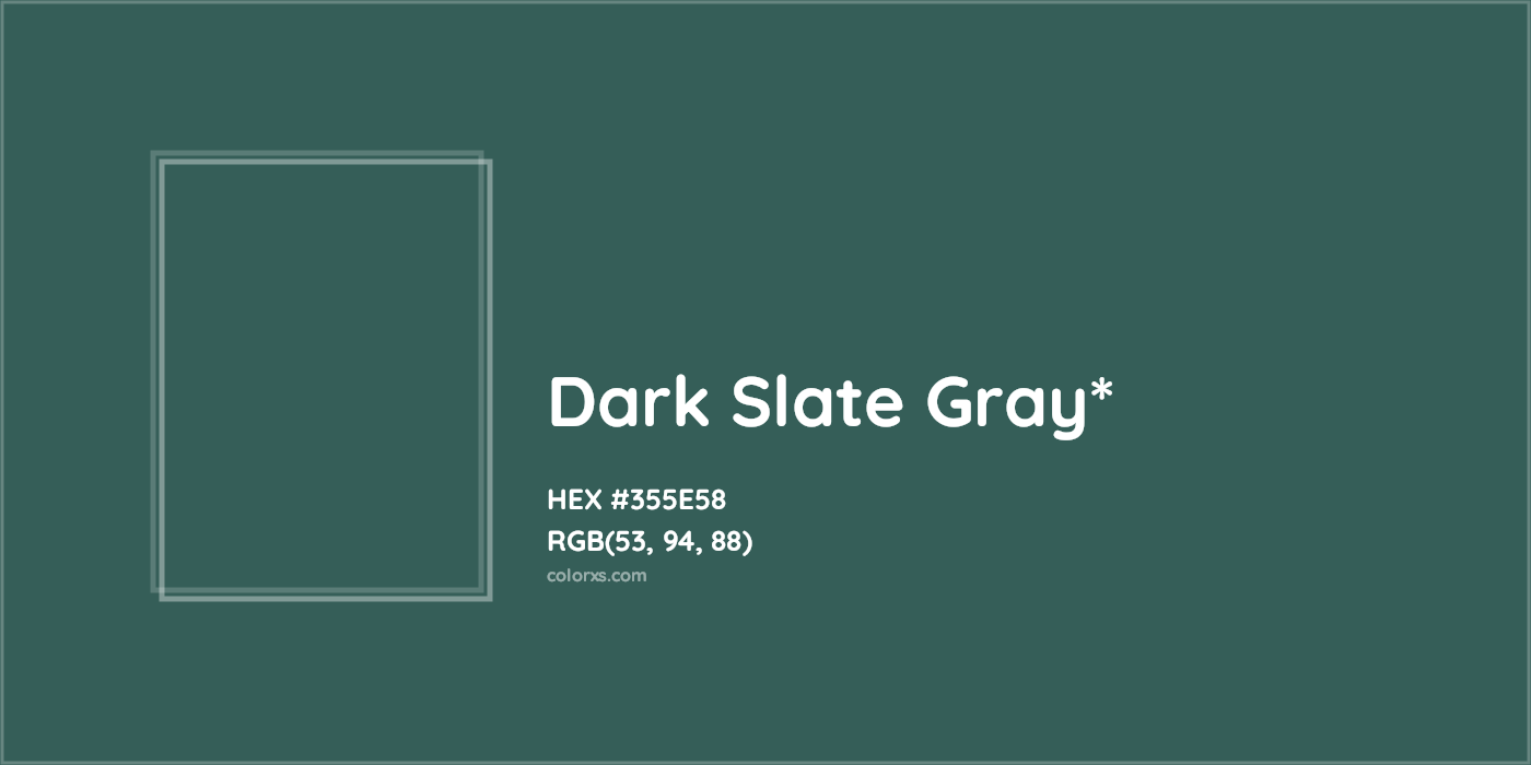 HEX #355E58 Color Name, Color Code, Palettes, Similar Paints, Images