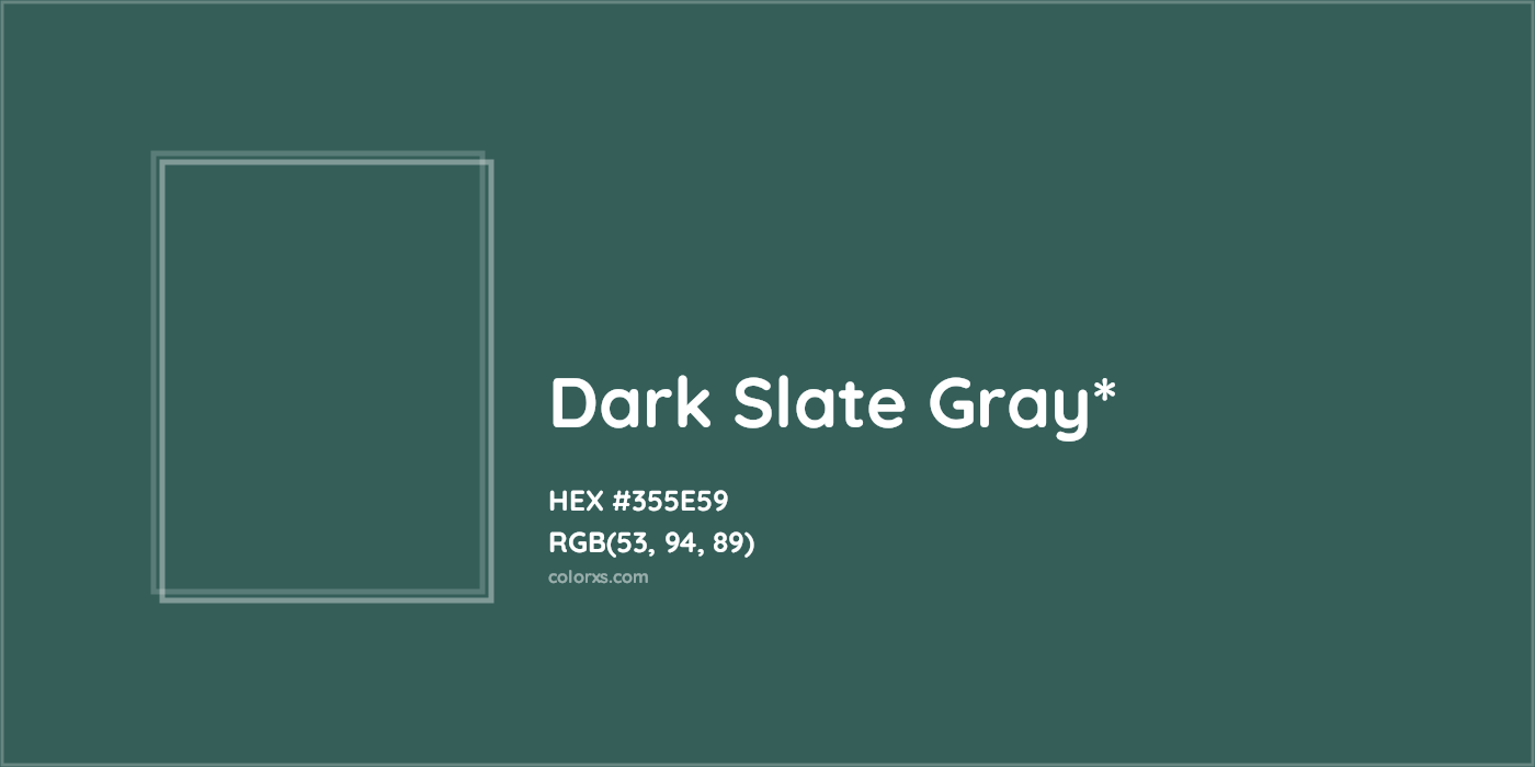 HEX #355E59 Color Name, Color Code, Palettes, Similar Paints, Images
