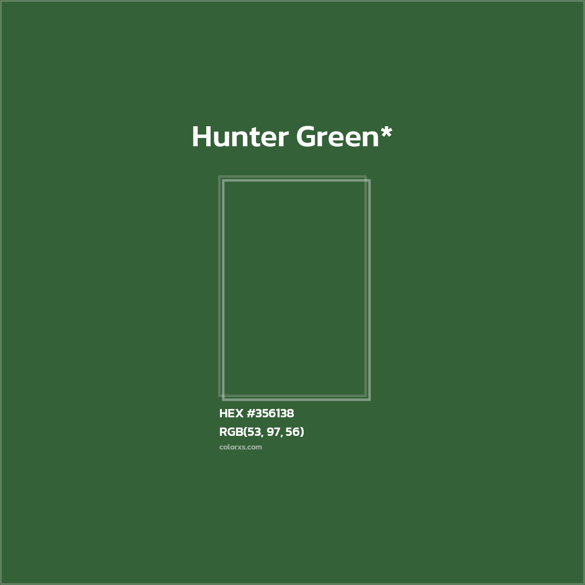 HEX #356138 Color Name, Color Code, Palettes, Similar Paints, Images