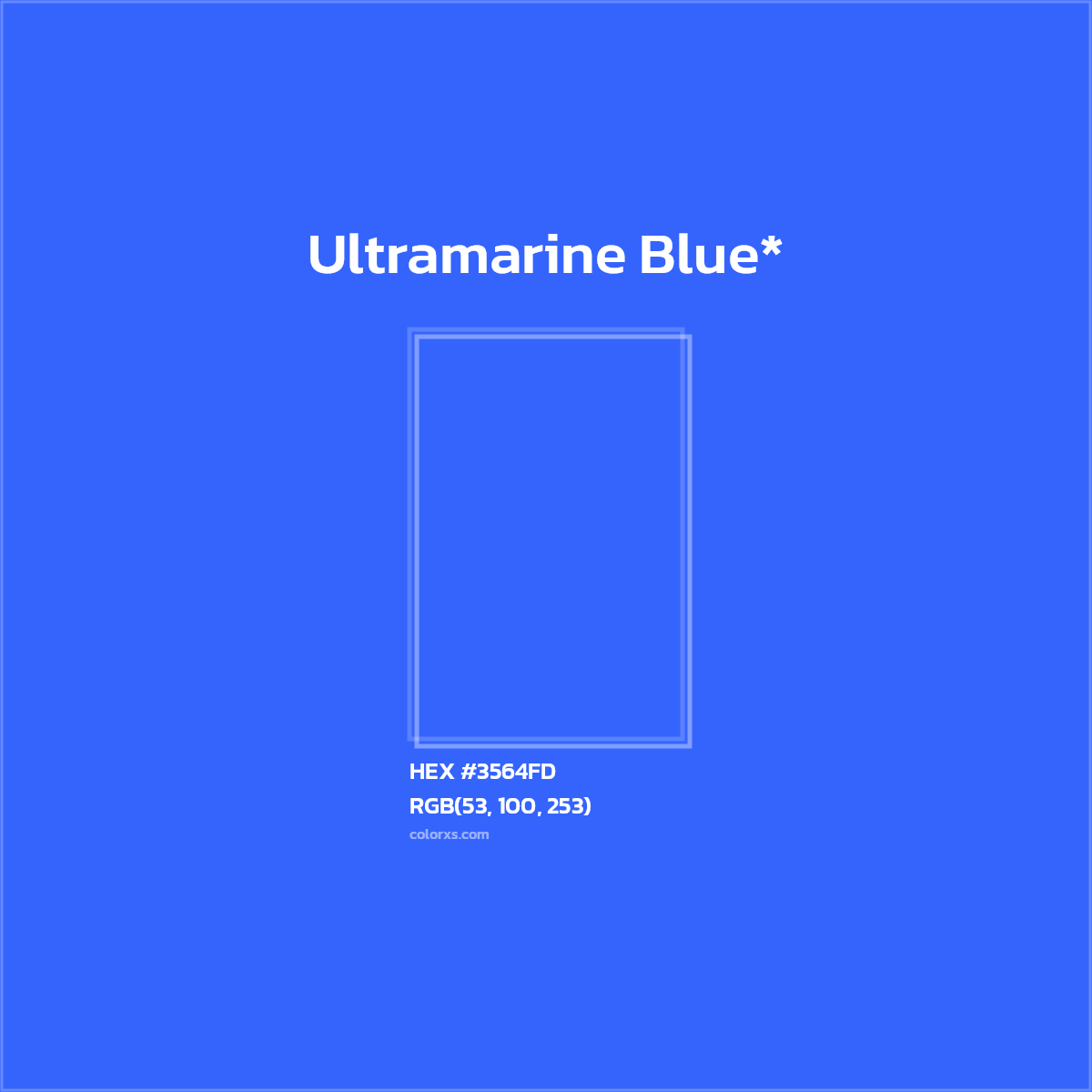 HEX #3564FD Color Name, Color Code, Palettes, Similar Paints, Images