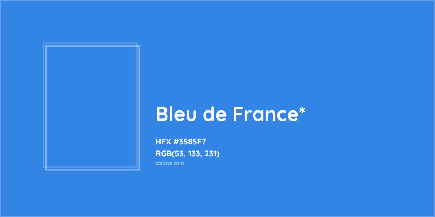 HEX #3585E7 Color Name, Color Code, Palettes, Similar Paints, Images