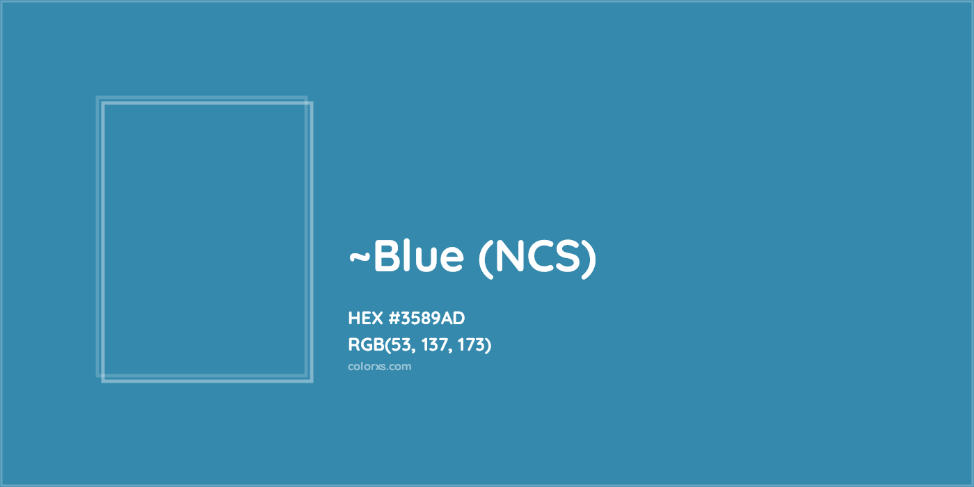 HEX #3589AD Color Name, Color Code, Palettes, Similar Paints, Images
