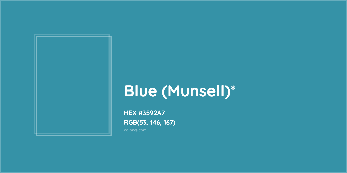 HEX #3592A7 Color Name, Color Code, Palettes, Similar Paints, Images