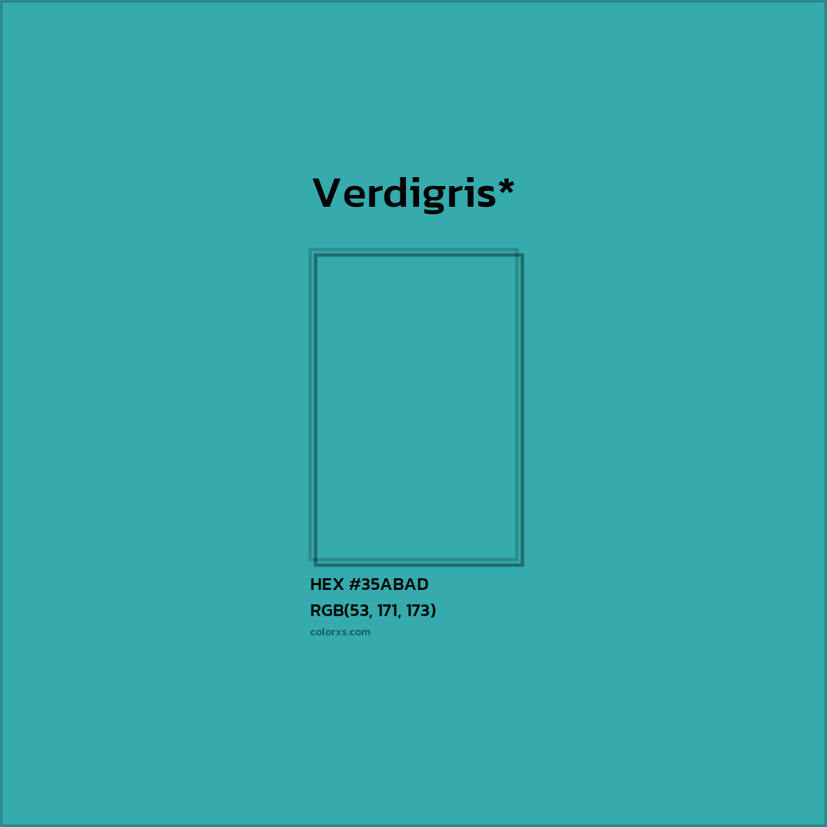 HEX #35ABAD Color Name, Color Code, Palettes, Similar Paints, Images