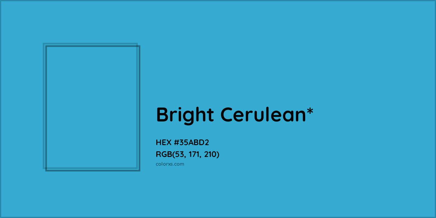 HEX #35ABD2 Color Name, Color Code, Palettes, Similar Paints, Images