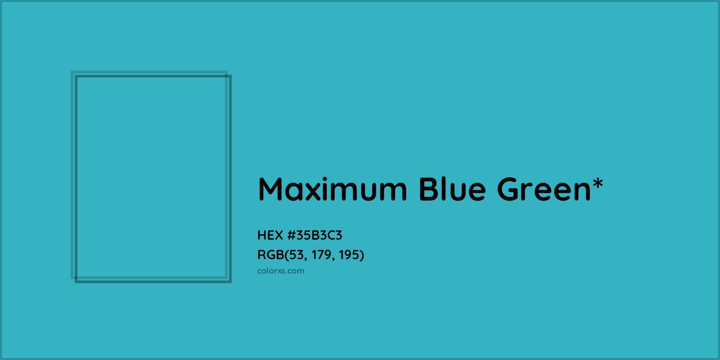 HEX #35B3C3 Color Name, Color Code, Palettes, Similar Paints, Images