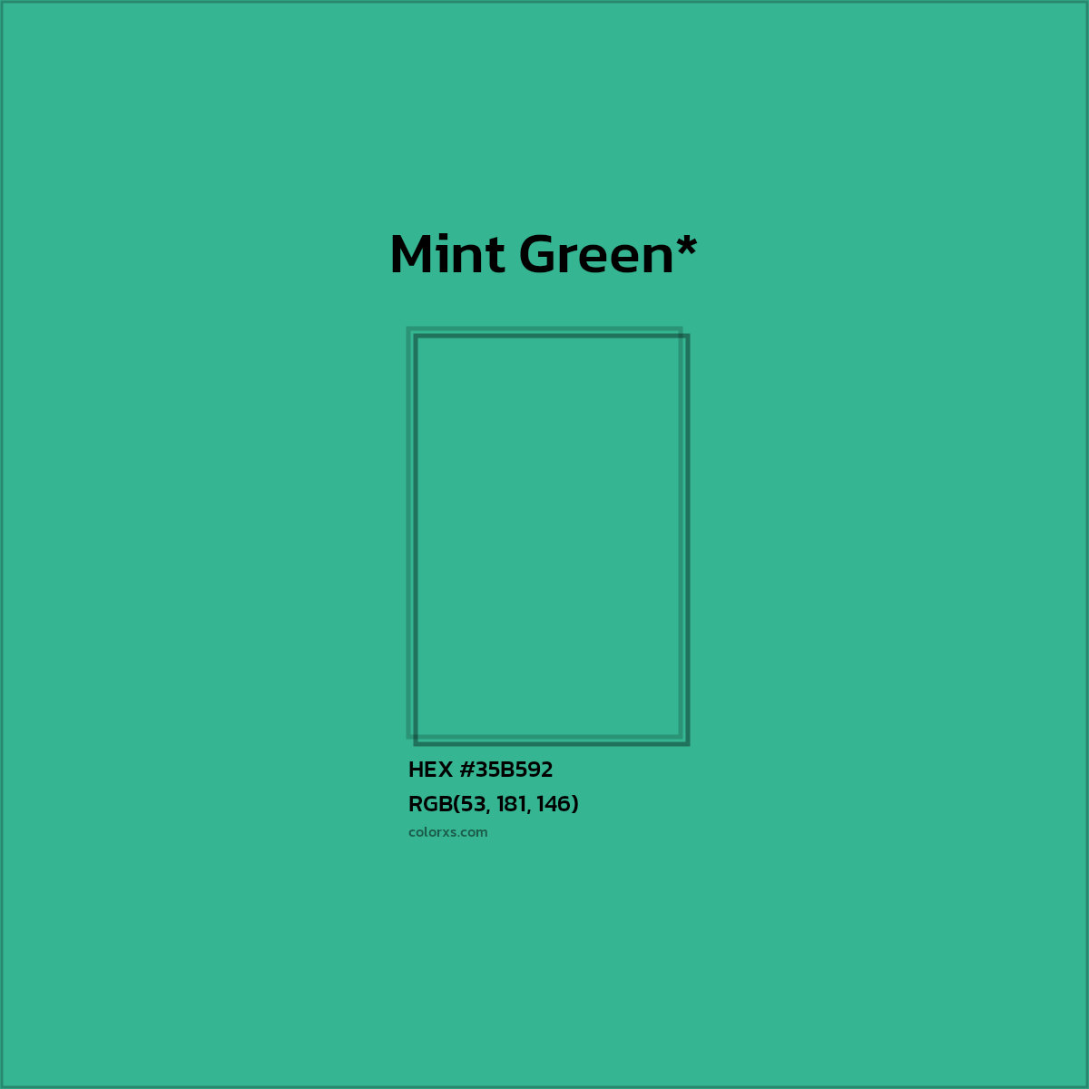HEX #35B592 Color Name, Color Code, Palettes, Similar Paints, Images