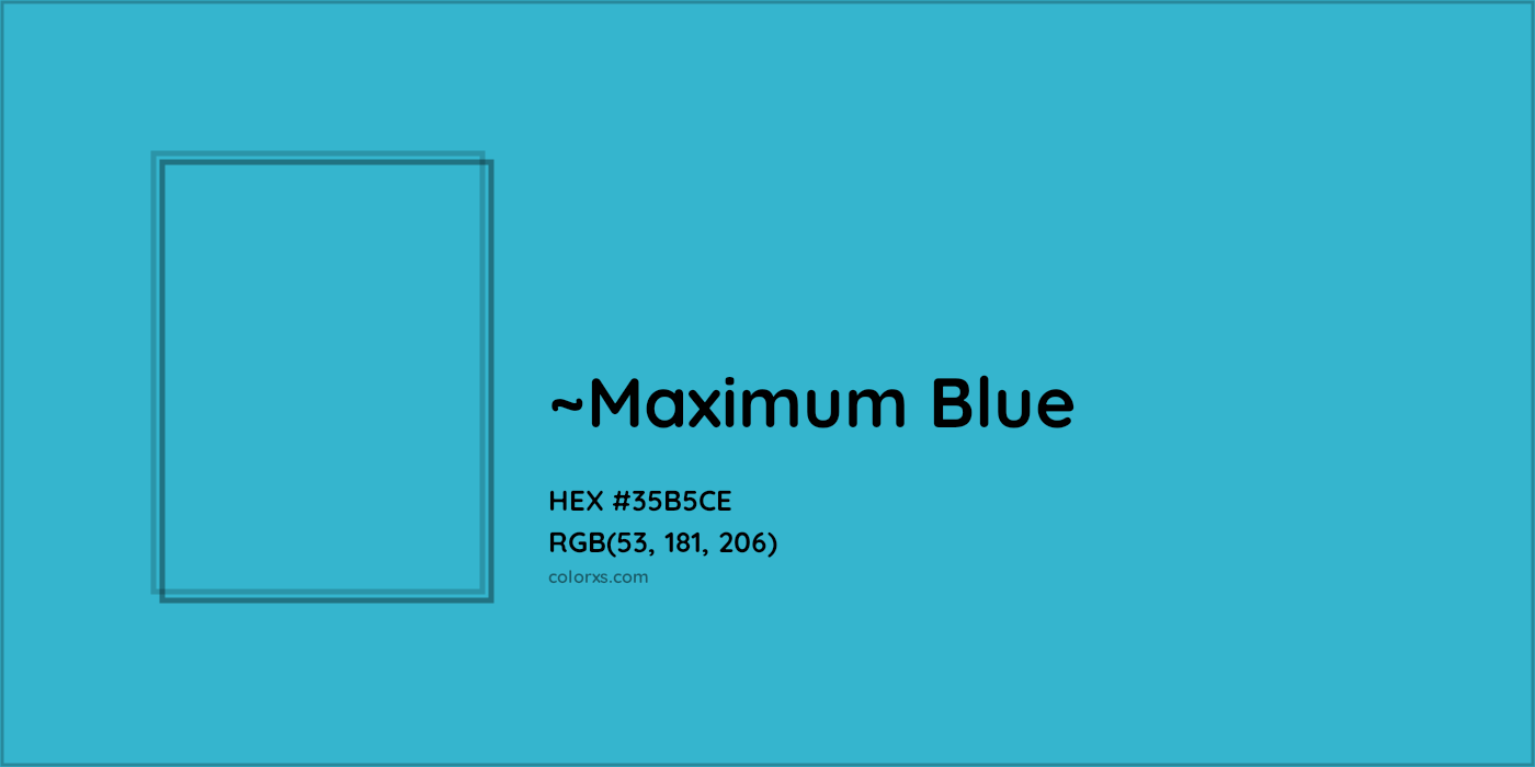 HEX #35B5CE Color Name, Color Code, Palettes, Similar Paints, Images