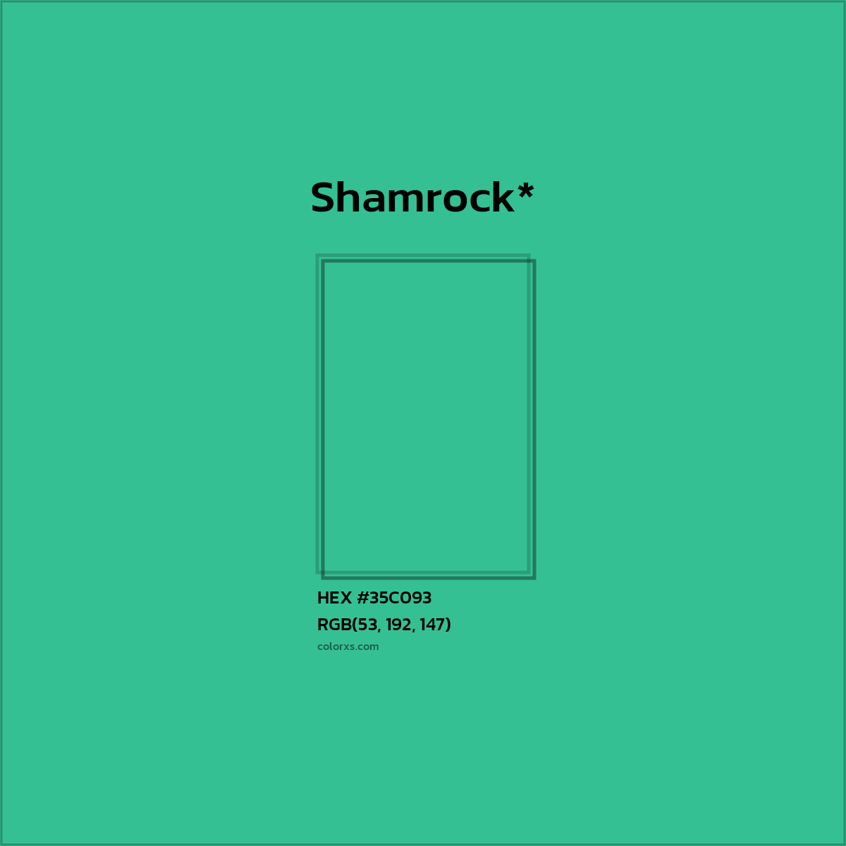 HEX #35C093 Color Name, Color Code, Palettes, Similar Paints, Images