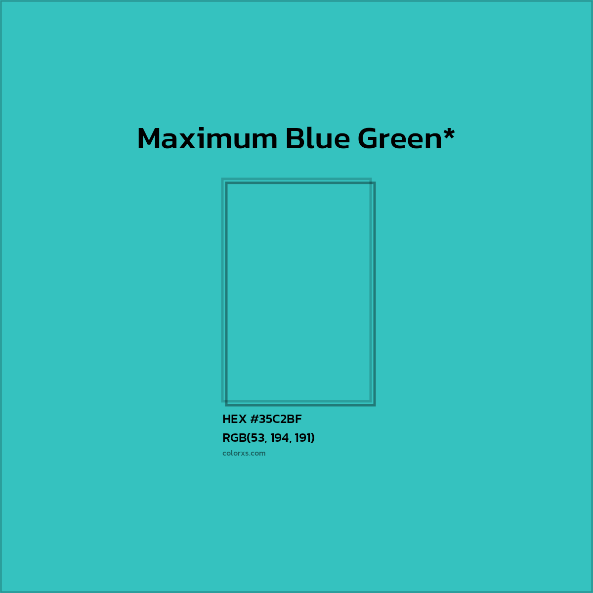 HEX #35C2BF Color Name, Color Code, Palettes, Similar Paints, Images
