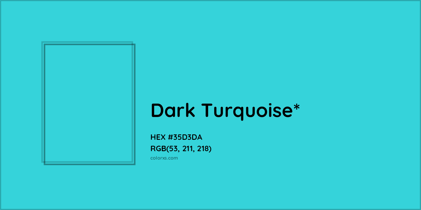 HEX #35D3DA Color Name, Color Code, Palettes, Similar Paints, Images