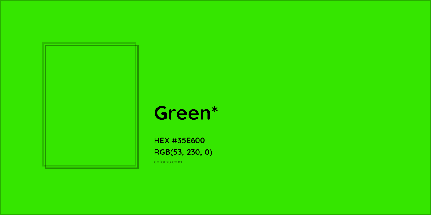 HEX #35E600 Color Name, Color Code, Palettes, Similar Paints, Images