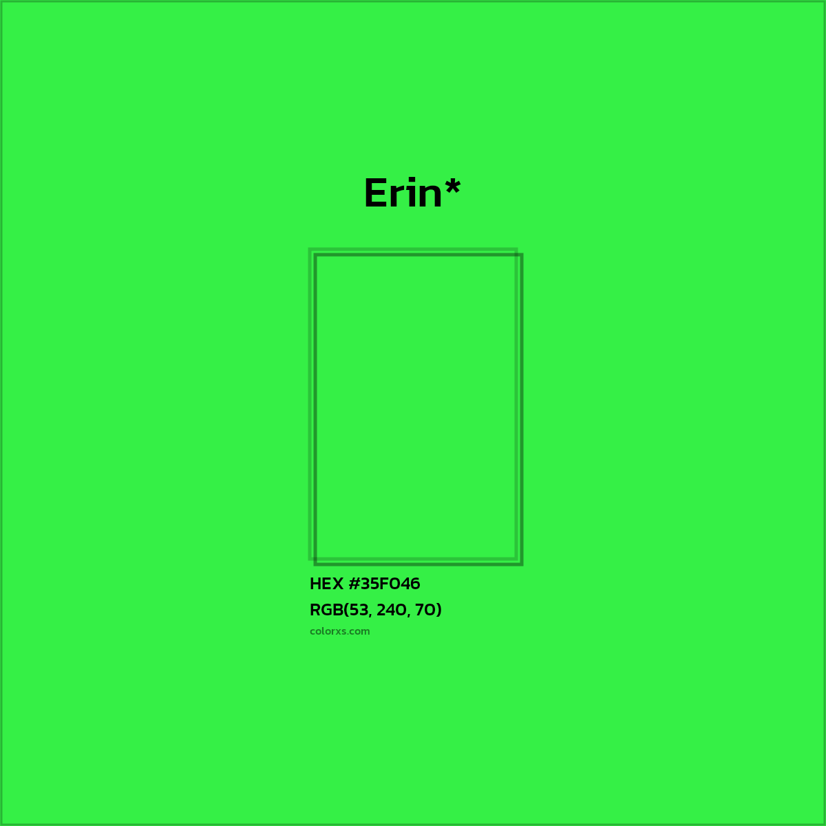 HEX #35F046 Color Name, Color Code, Palettes, Similar Paints, Images