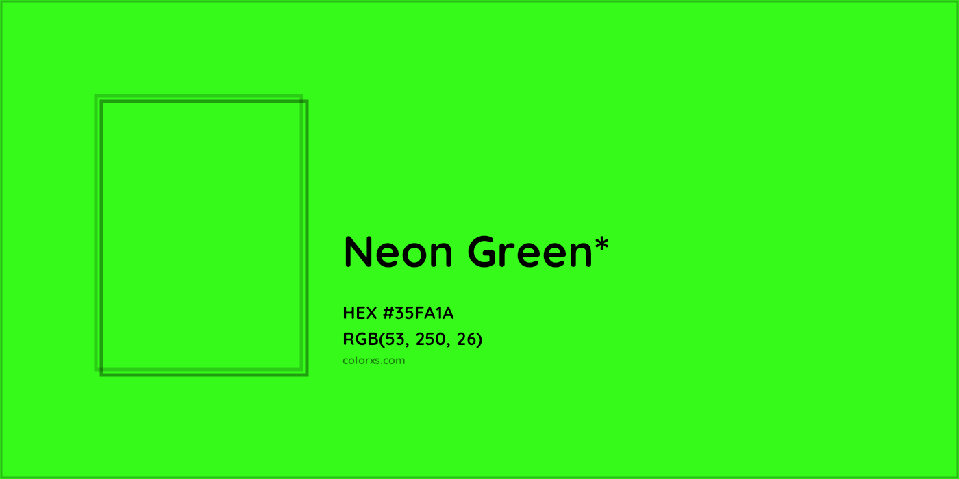 HEX #35FA1A Color Name, Color Code, Palettes, Similar Paints, Images