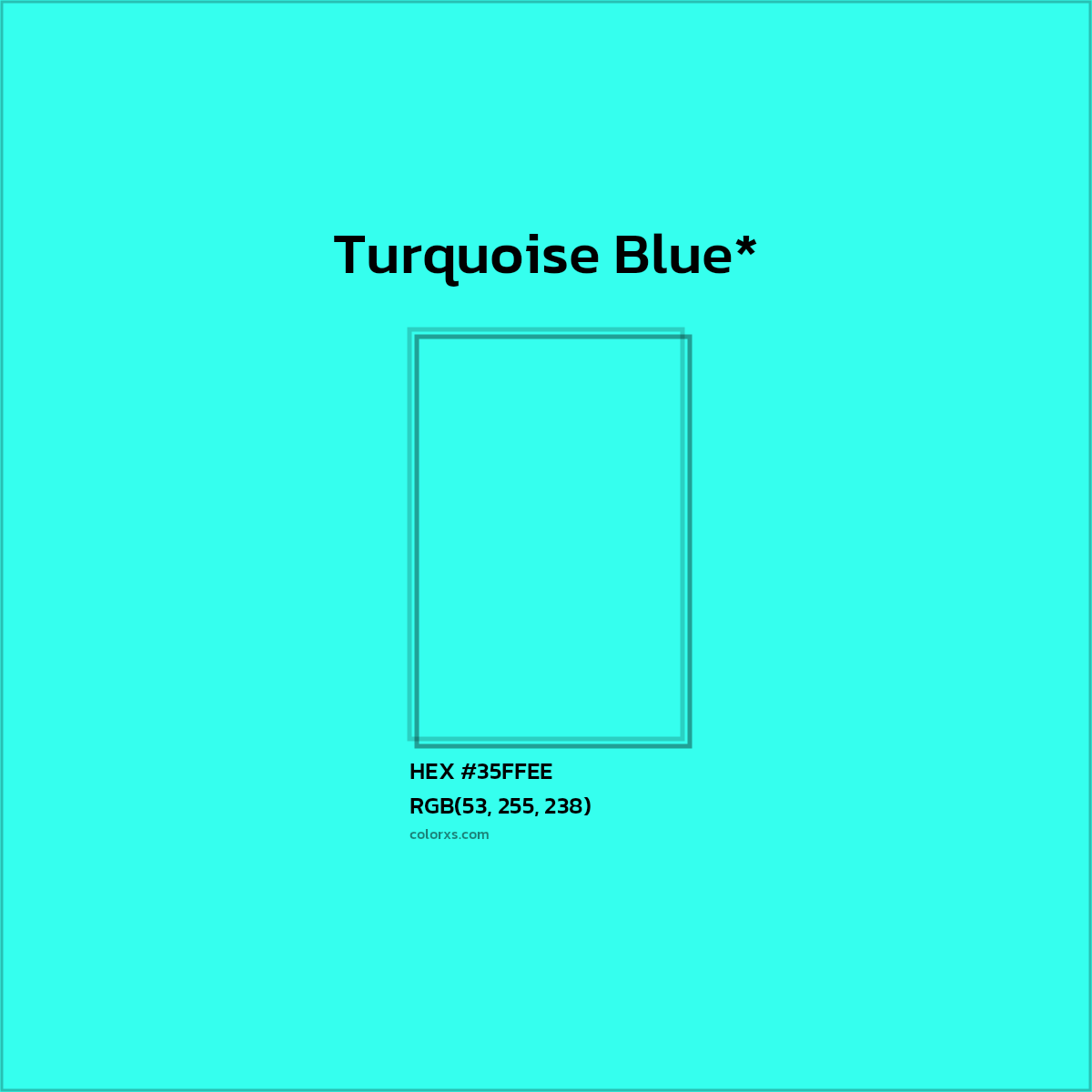 HEX #35FFEE Color Name, Color Code, Palettes, Similar Paints, Images