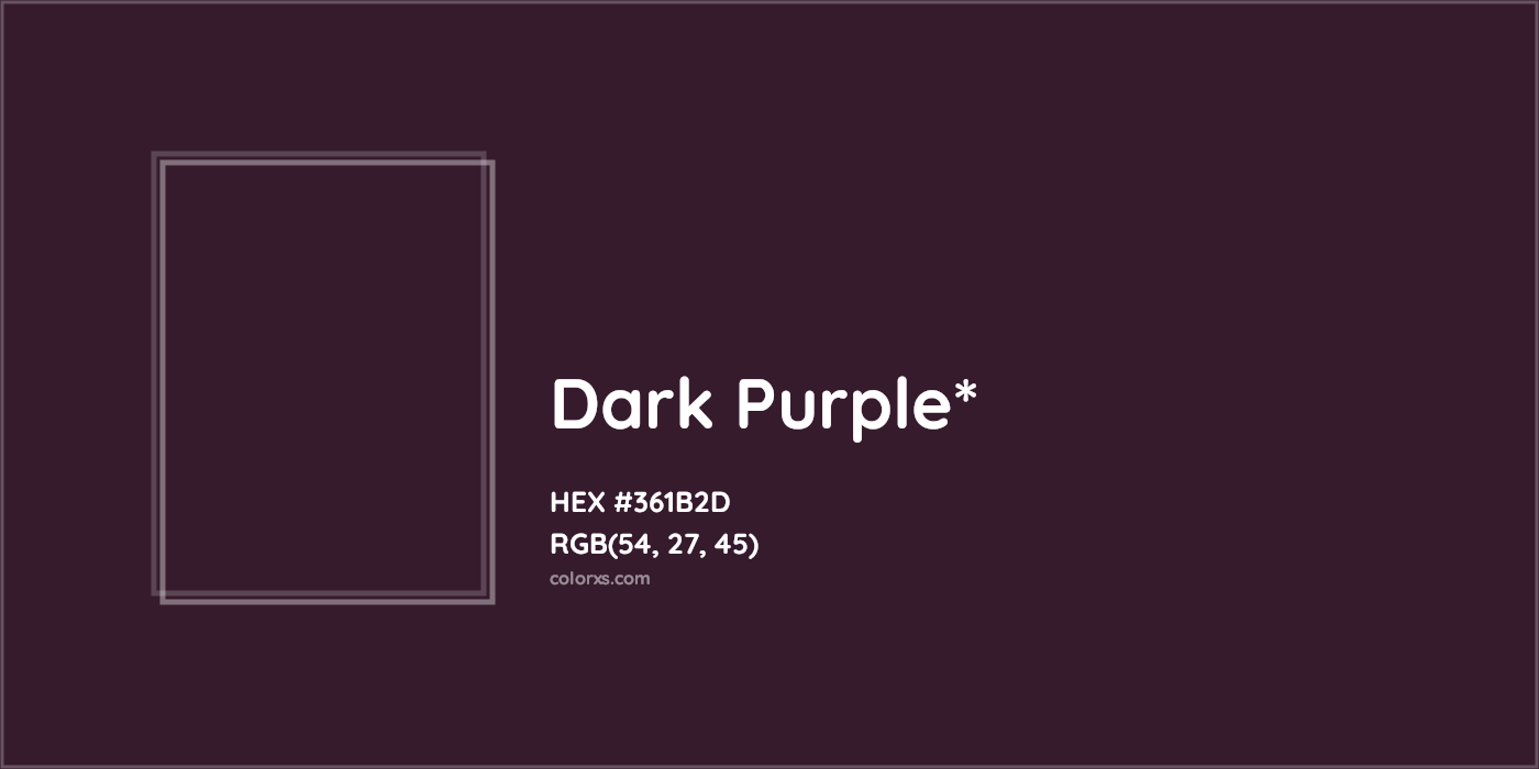 HEX #361B2D Color Name, Color Code, Palettes, Similar Paints, Images