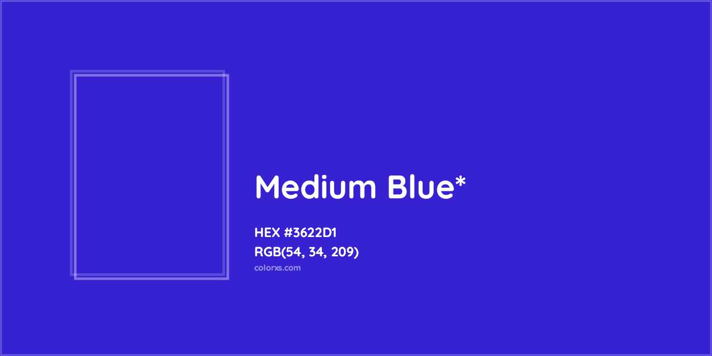 HEX #3622D1 Color Name, Color Code, Palettes, Similar Paints, Images