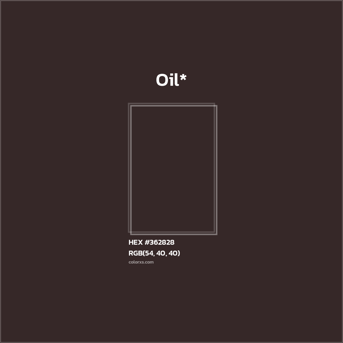 HEX #362828 Color Name, Color Code, Palettes, Similar Paints, Images